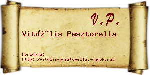 Vitális Pasztorella névjegykártya